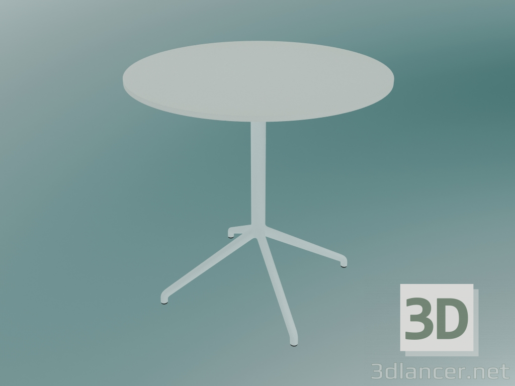 3d модель Стіл для кафе Still (Ø75, H 73 cm, White) – превью