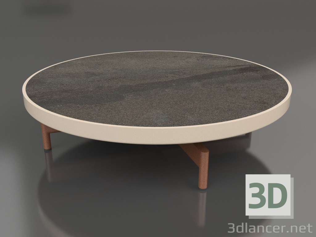3d модель Стол журнальный круглый Ø90x22 (Sand, DEKTON Radium) – превью