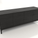 3d model Mueble de TV FARGO 1600x450x600 mm (roble negro) - vista previa