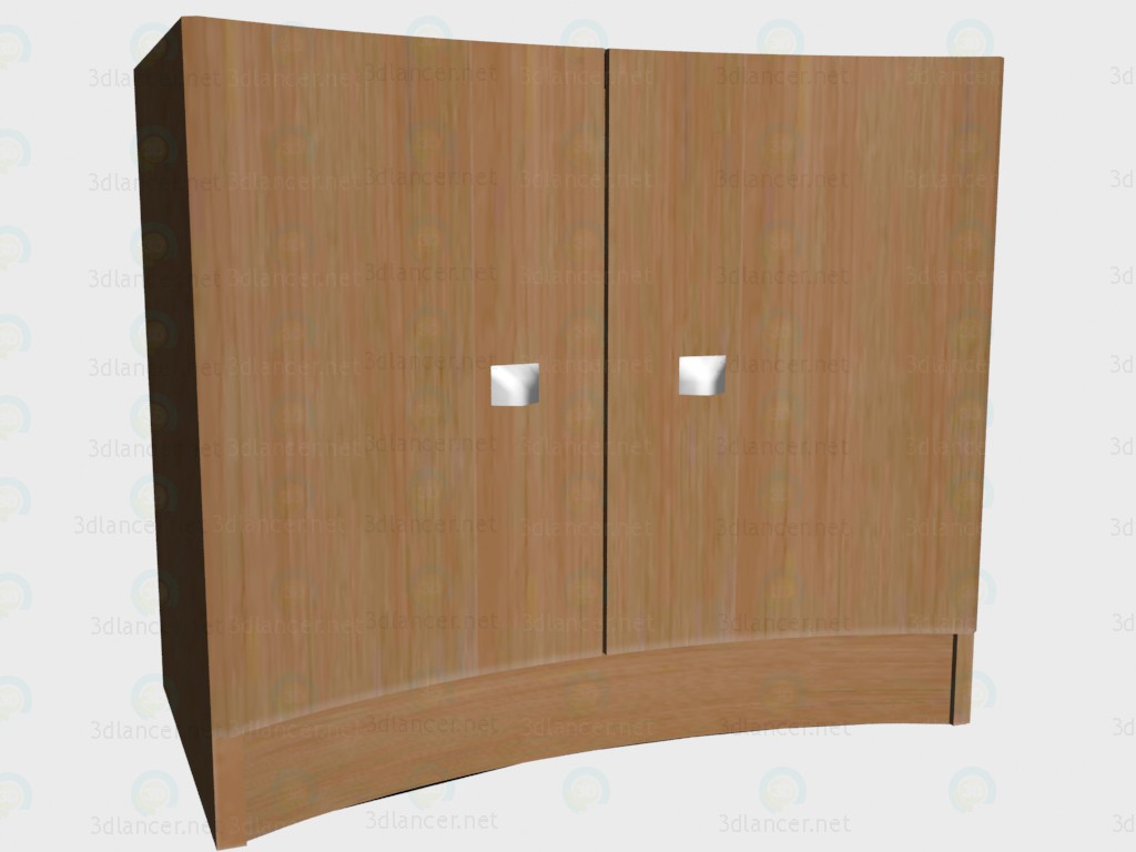3d model Chest wide concave - preview