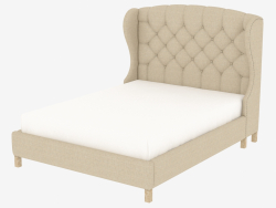 फ्रेम के साथ डबल बेड MEREDIAN विंग रानी आकार बिस्तर (5104Q.A015)