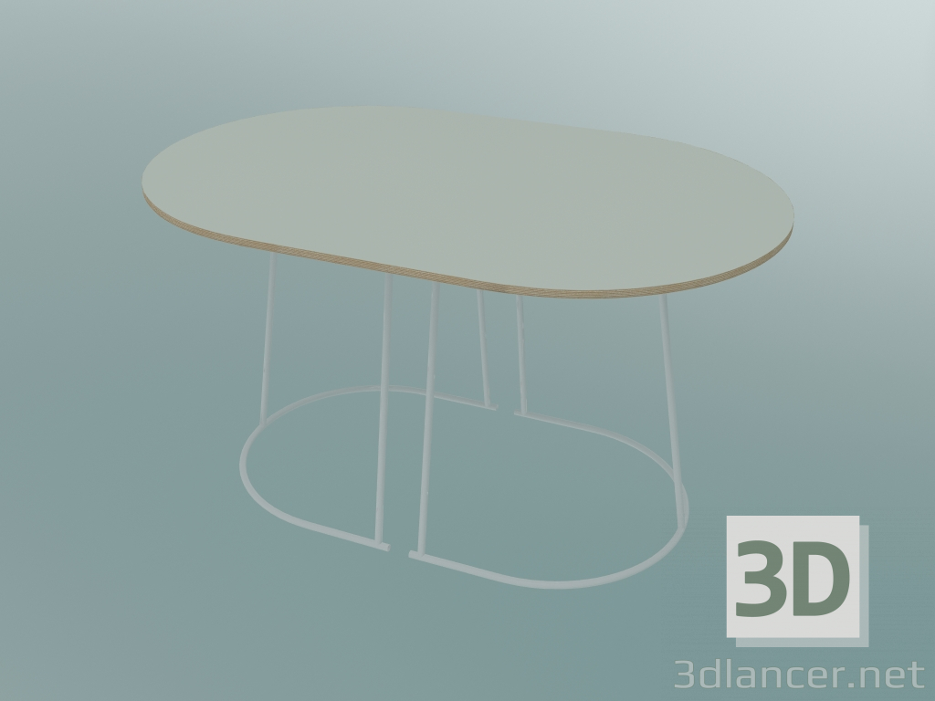 3 डी मॉडल कॉफी टेबल हवादार (छोटा, सफेद) - पूर्वावलोकन