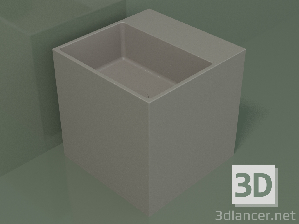 3D Modell Arbeitsplatte Waschbecken (01UN12102, Ton C37, L 36, P 36, H 36 cm) - Vorschau