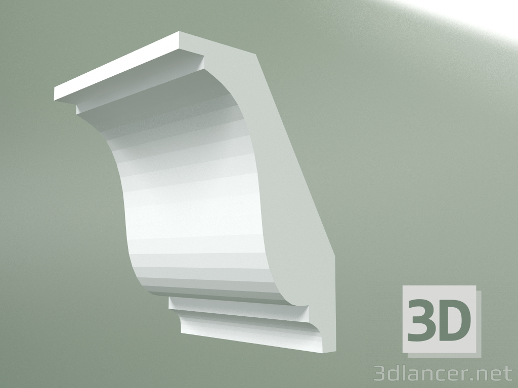 3D modeli Alçı korniş (tavan kaidesi) KT141 - önizleme