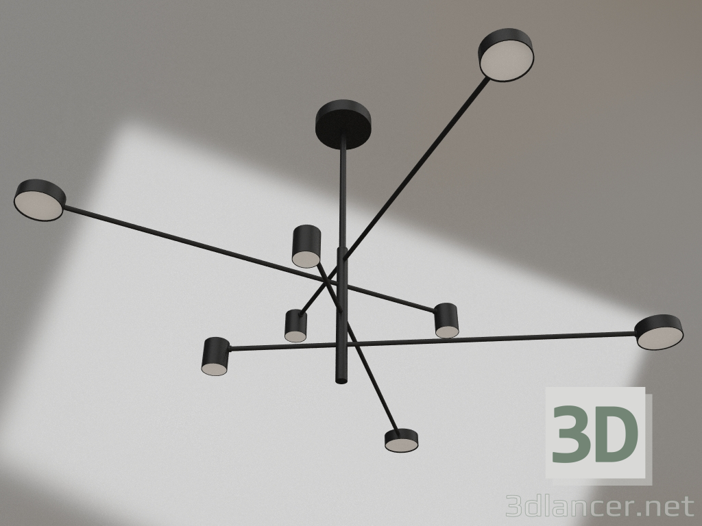 modèle 3D Lustre Mekli noir (07650-8.19) - preview