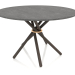 3d model Dining table Hector 120 (Dark Concrete, Dark Oak) - preview