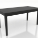 modèle 3D Table à manger 1600x800 mm (noir RAL 9005) - preview