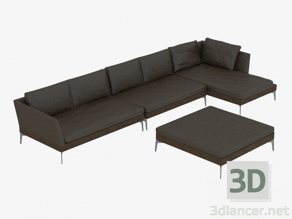 3D Modell Modulare Sofas 144 Angolo - Vorschau