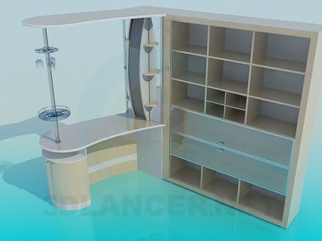 3d model Bar kitchen - preview 3d model Bar kitchen - preview
