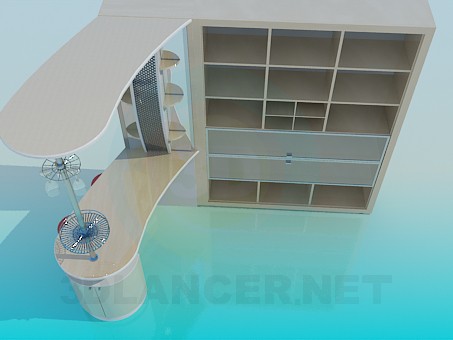 3d model Bar kitchen - preview 3d model Bar kitchen - preview