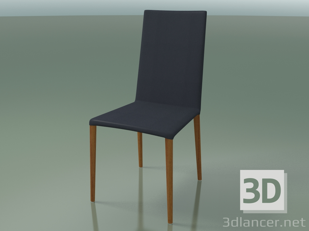 3D Modell Stuhl 1710 (H 96-97 cm, mit Lederausstattung, L23 Teak-Effekt) - Vorschau