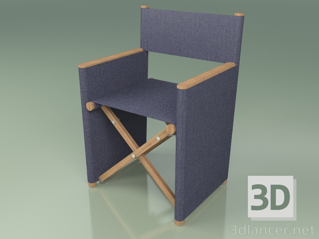 3d model Director's chair 001 (Blue) - preview
