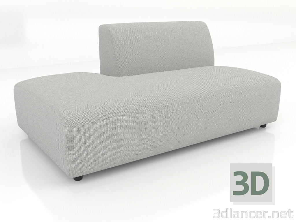 3D Modell Sofamodul 1-Sitzer (L) 150x90 nach links ausziehbar - Vorschau