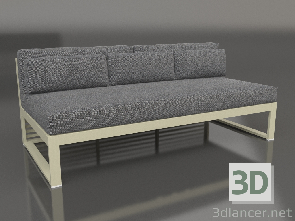 modèle 3D Canapé modulable, section 4 (Or) - preview