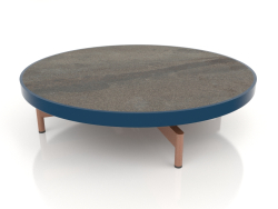 Table basse ronde Ø90x22 (Gris bleu, DEKTON Radium)