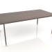 modello 3D Tavolo da pranzo, finitura impiallacciata in ebano, gambe in metallo (200x106,6x75 cm) - anteprima