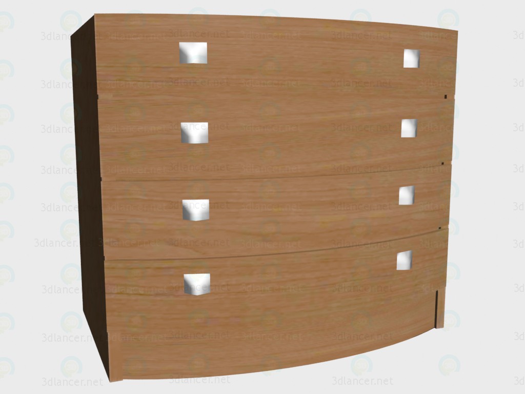 3d model Chest wide convex - preview