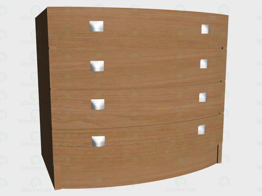 3d model Convexo cajonera 4 - vista previa