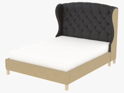 Double bed MEREDIAN WING QUEEN SIZE BED WITH FRAME (5106Q Glove)