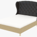 3d модель Двоспальне ліжко MEREDIAN WING QUEEN SIZE BED WITH FRAME (5106Q Glove) – превью
