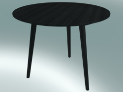 Table à manger In Between (SK3, Ø90cm, H 73cm, Chêne laqué noir)