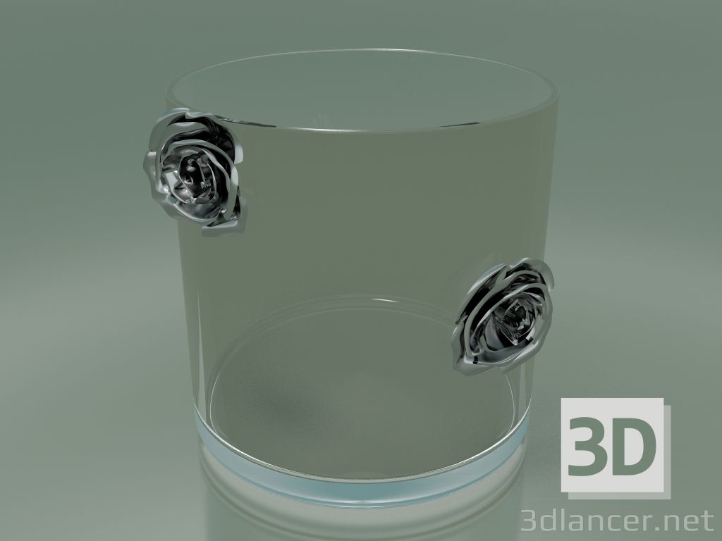 modello 3D Vaso Illusion Rose (H 30cm, D 30cm) - anteprima