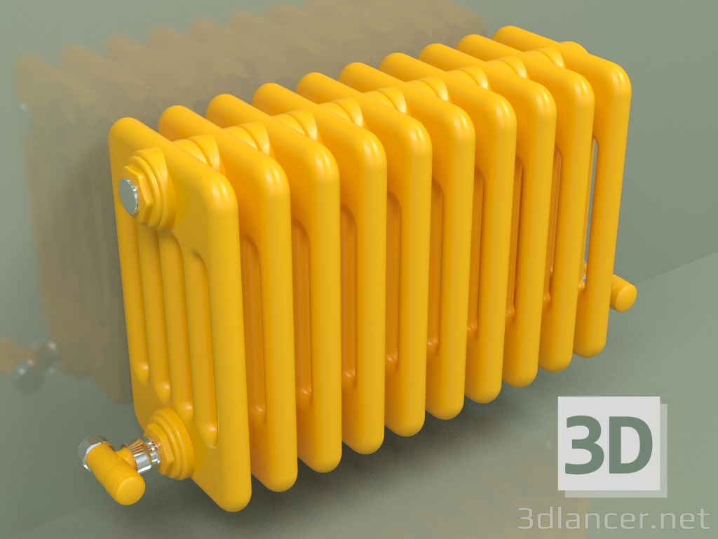 3d модель Радиатор TESI 5 (H 300 10EL, Melon yellow - RAL 1028) – превью