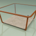 modello 3D Tavolino 001 (Vetro Rigato, Metallo Ruggine, Pietra Farsena) - anteprima