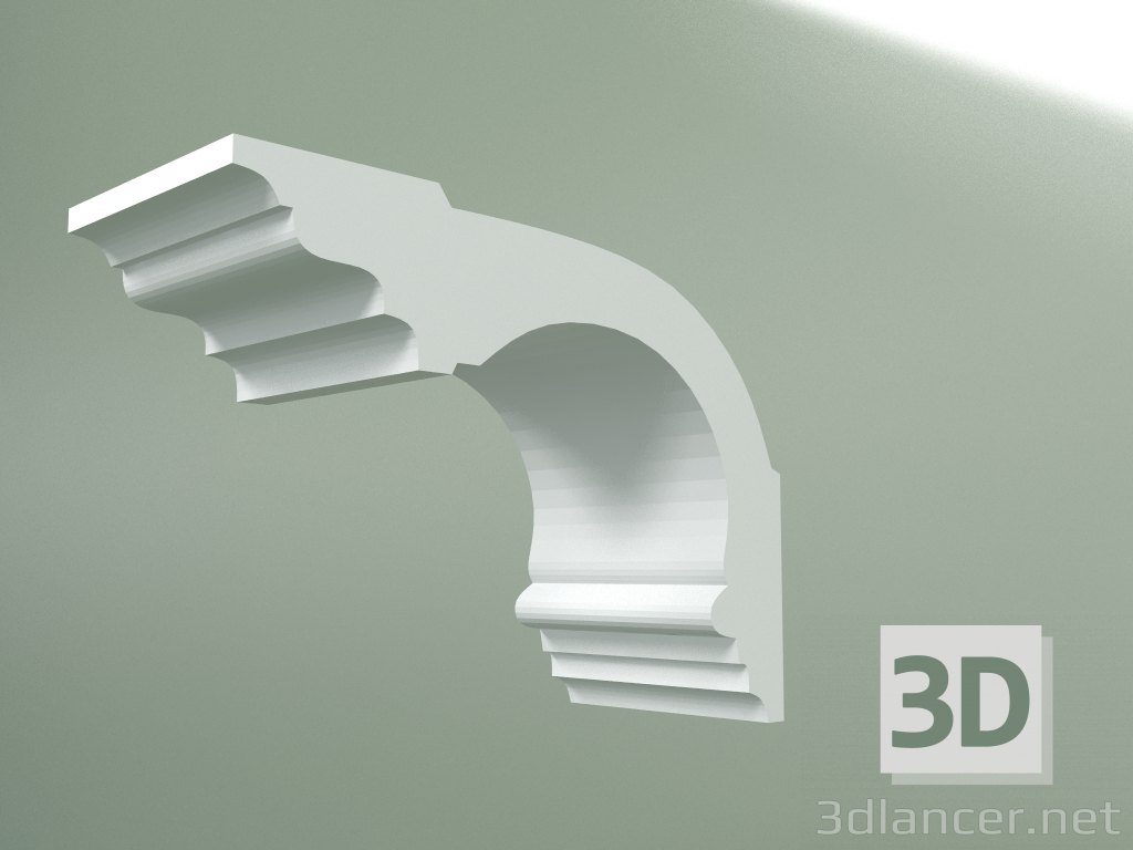 modello 3D Cornicione in gesso (zoccolo a soffitto) KT143 - anteprima