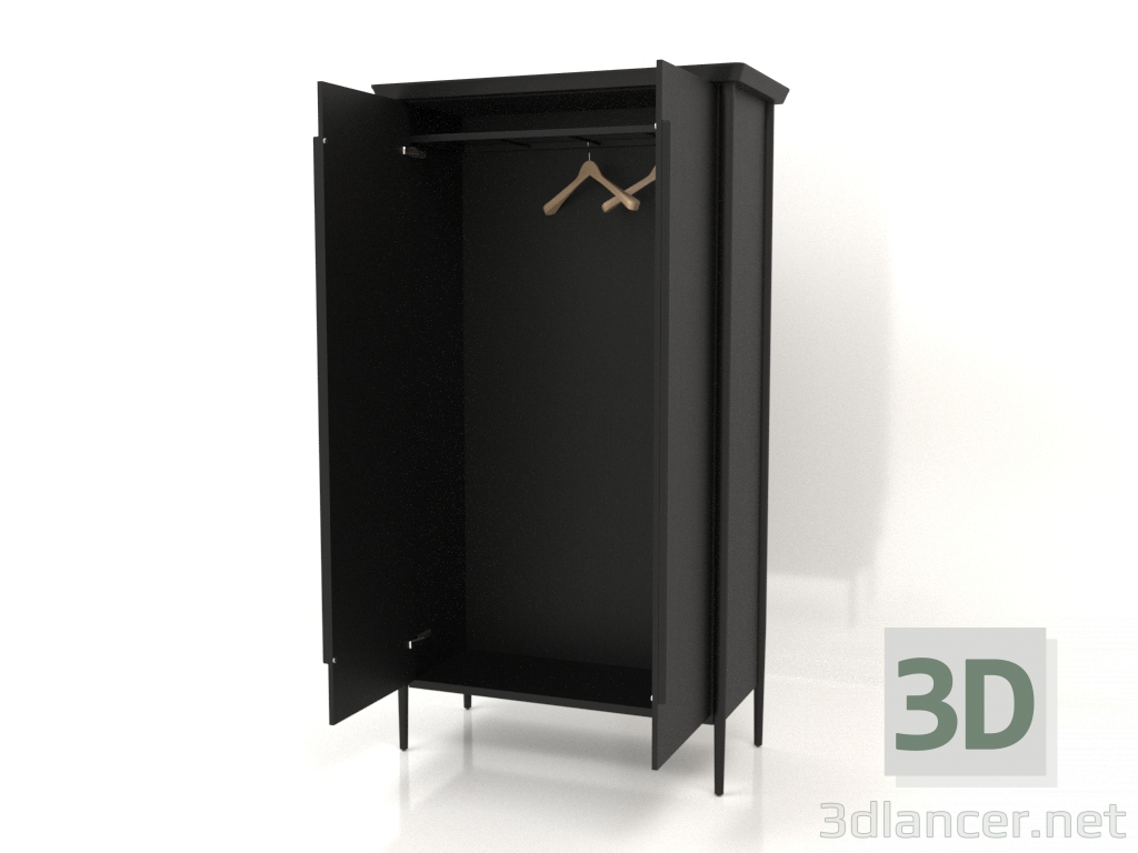 3d model Cabinet MC 03 (open) (1114х565х2000, wood black) - preview