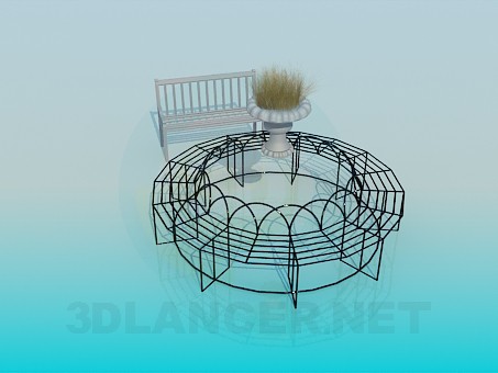3d модель Кругова кована лавка – превью 3d модель Кругова кована лавка – превью