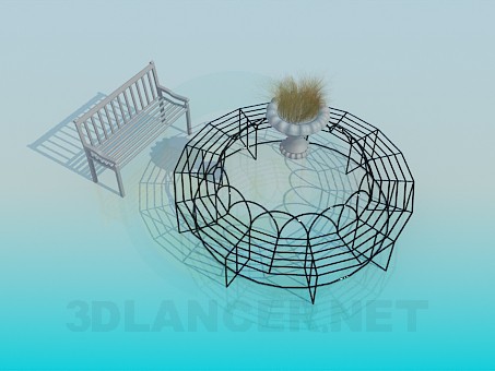 3d модель Кругова кована лавка – превью 3d модель Кругова кована лавка – превью