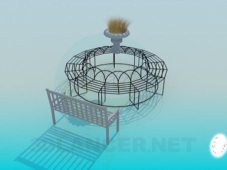 3d модель Кругова кована лавка – превью 3d модель Кругова кована лавка – превью
