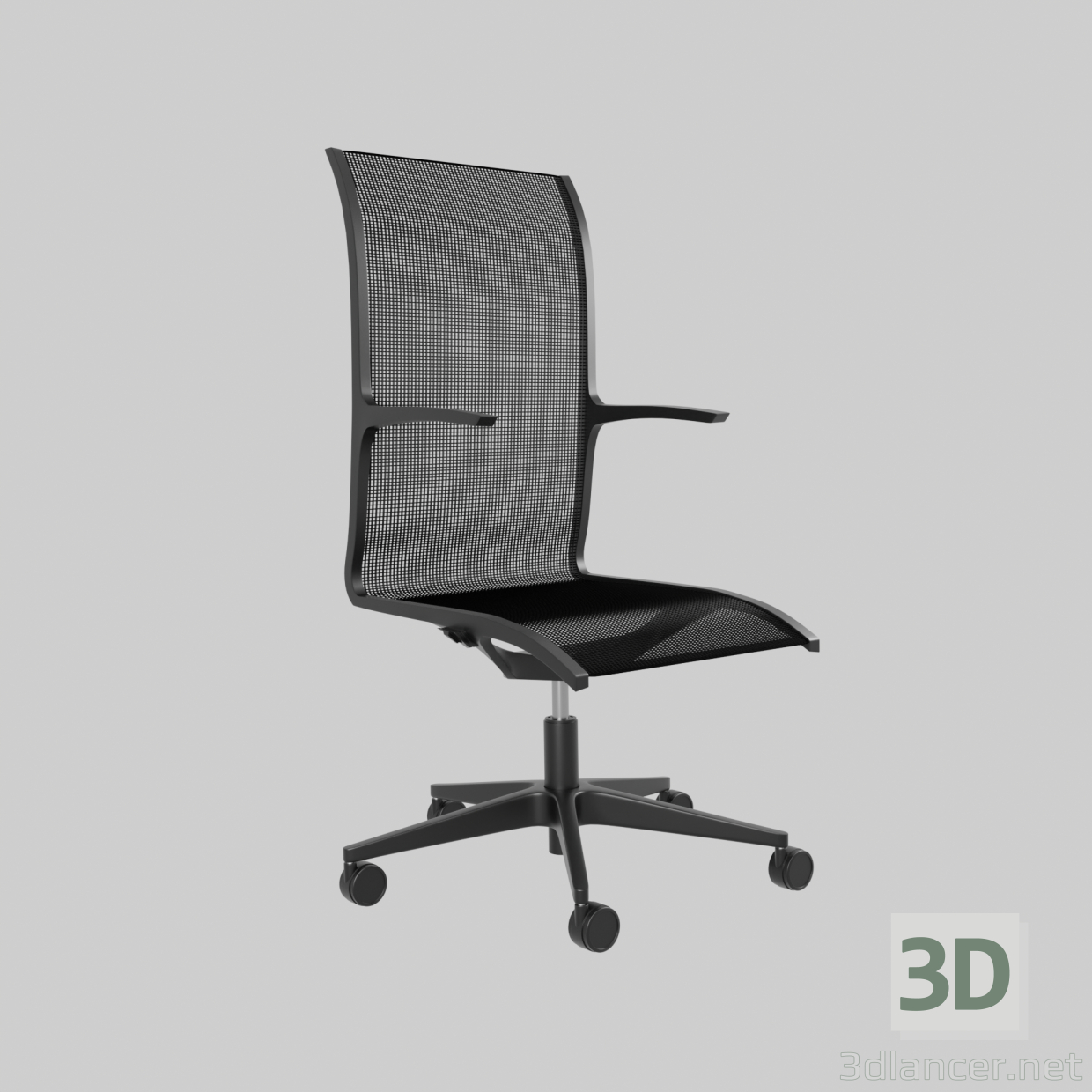 3d модель Компьютерный стул – превью