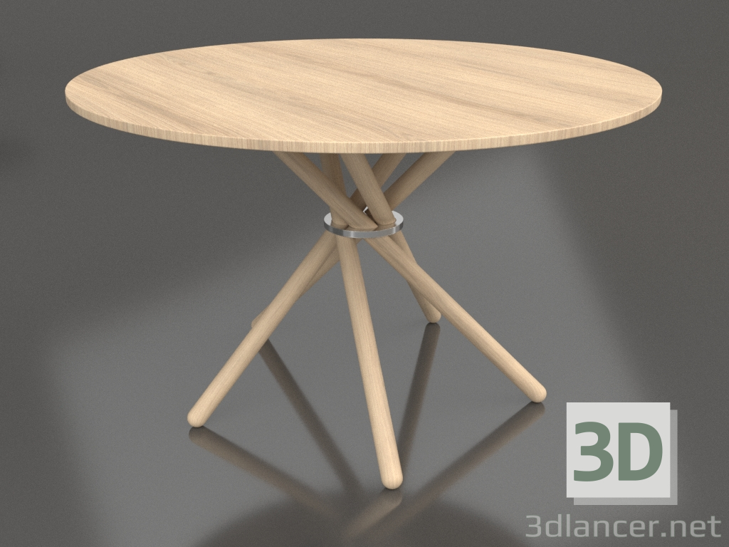 modèle 3D Table à manger Hector 120 (Chêne clair, Chêne clair) - preview