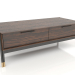 3d model Mesa de centro, acabado chapado en ébano, lacado negro mate (124,2x59x40 cm) - vista previa