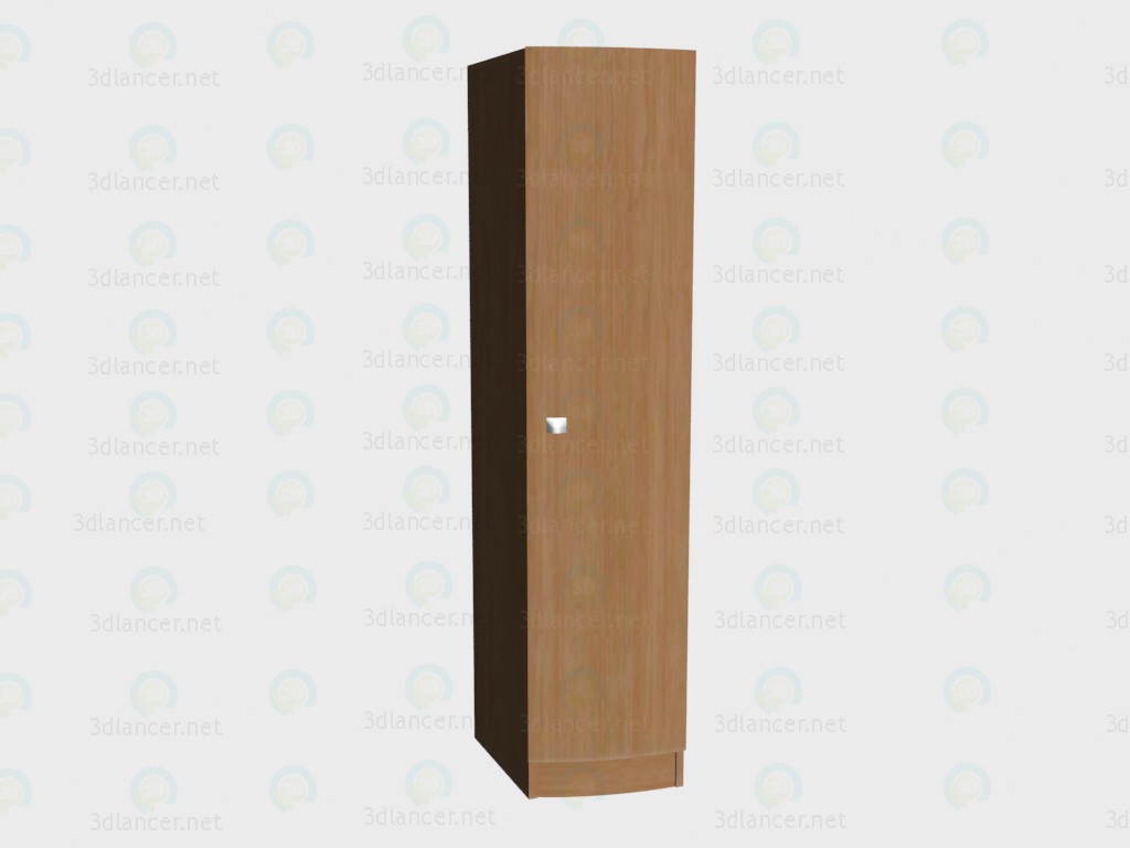 3d model Wardrobe 1 door left - preview