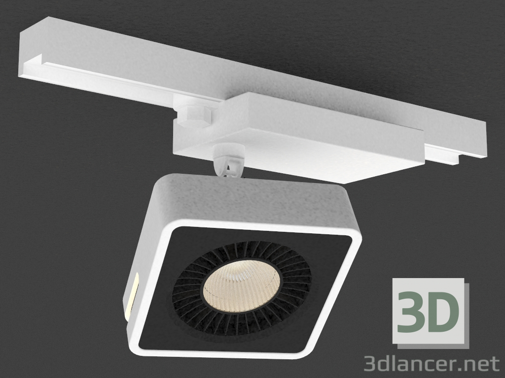 modello 3D lampada della pista del LED (DL18409_11WW-Track SQ Bianco) - anteprima