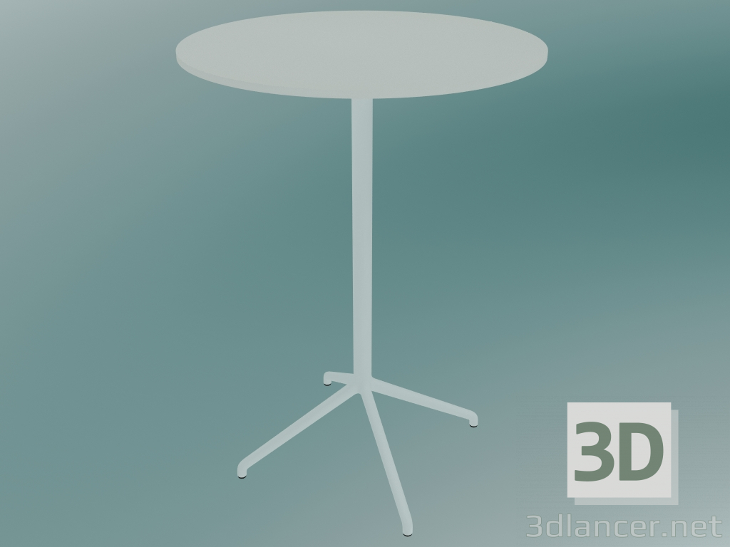 modello 3D Cafe table Still (Ø75, H 105 cm, Bianco) - anteprima