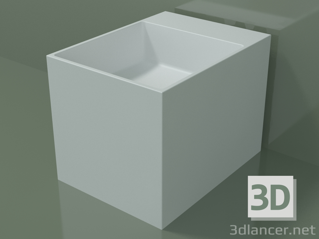 3D Modell Arbeitsplatte Waschbecken (01UN12302, Glacier White C01, L 36, P 48, H 36 cm) - Vorschau