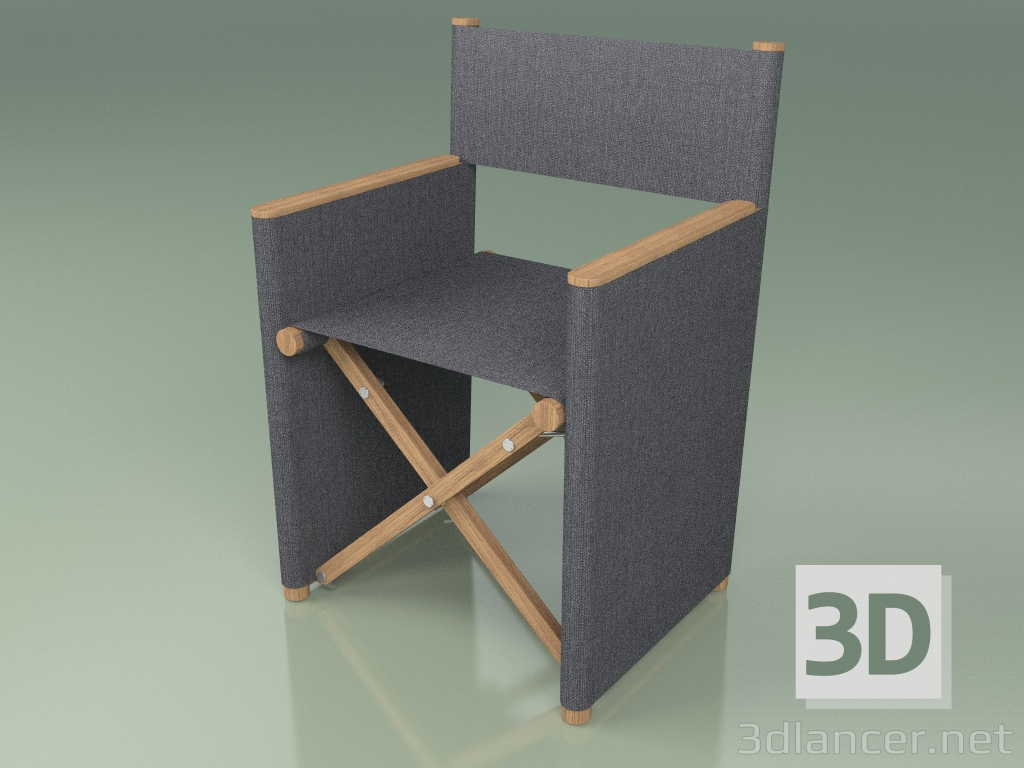 Modelo 3d Cadeira do diretor 001 (cinza) - preview