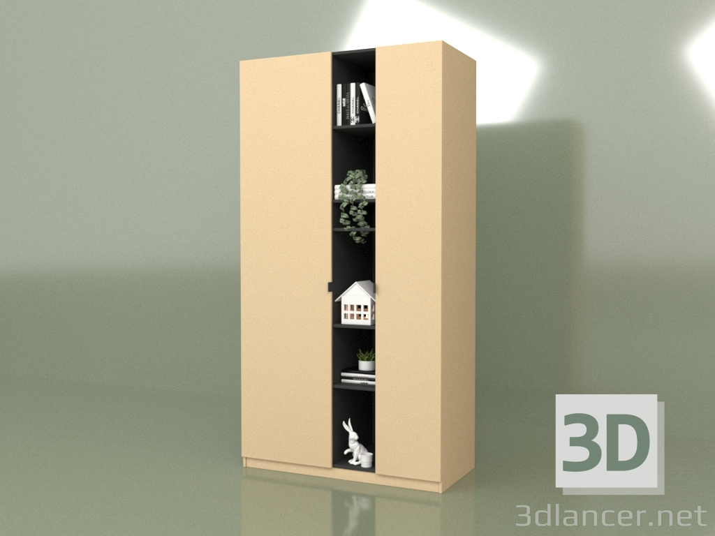 modèle 3D Armoire avec étagères décoratives (10132) - preview