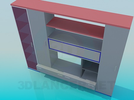 modelo 3D Unidad de pared muebles pequeños - escuchar modelo 3D Unidad de pared muebles pequeños - escuchar