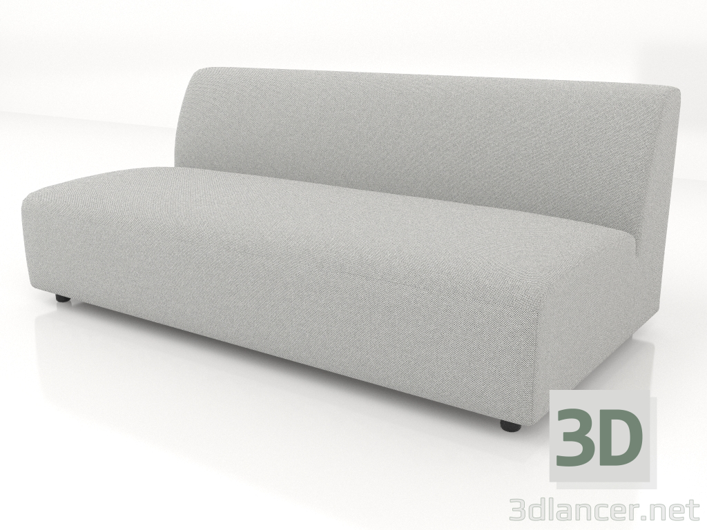 modello 3D Modulo divano 2 posti (L) 166x90 - anteprima