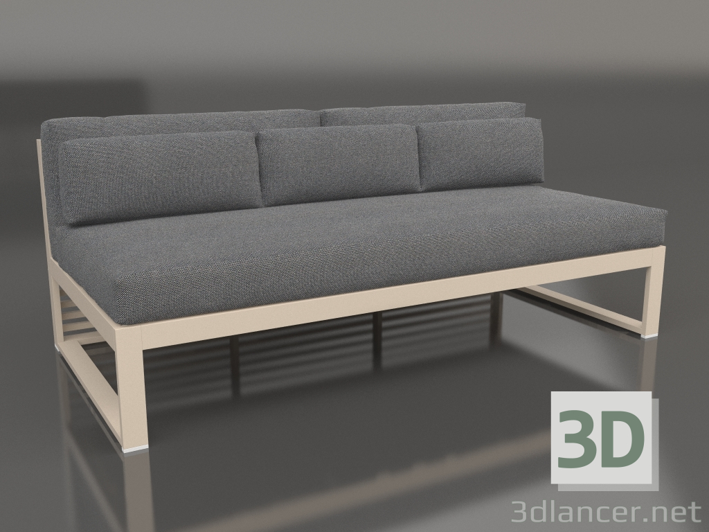 modello 3D Divano modulare, sezione 4 (Sabbia) - anteprima