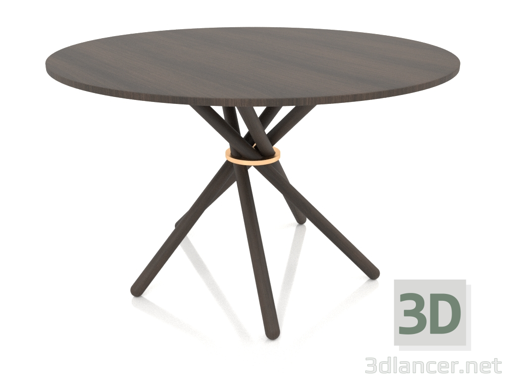 modèle 3D Table à manger Hector 120 (Chêne foncé, Chêne foncé) - preview