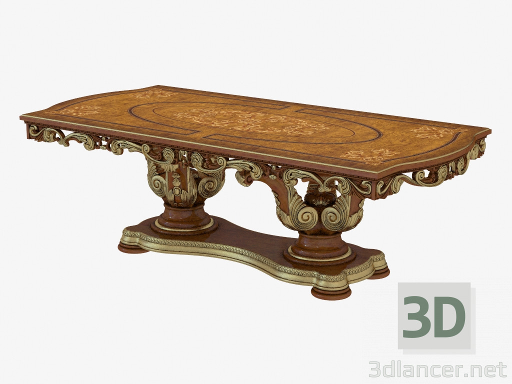 modèle 3D Table à manger en style classique 106 (250cm) - preview