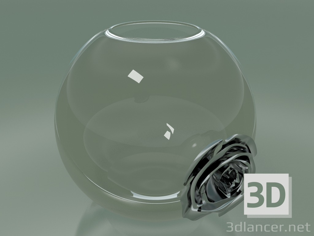 3D modeli Vazo Illusion Gül (H 22cm, D 25cm) - önizleme