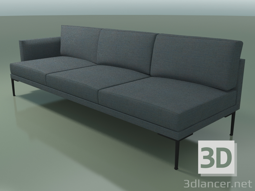 3d model End module 5250 (armrest on the right, one-color upholstery) - preview