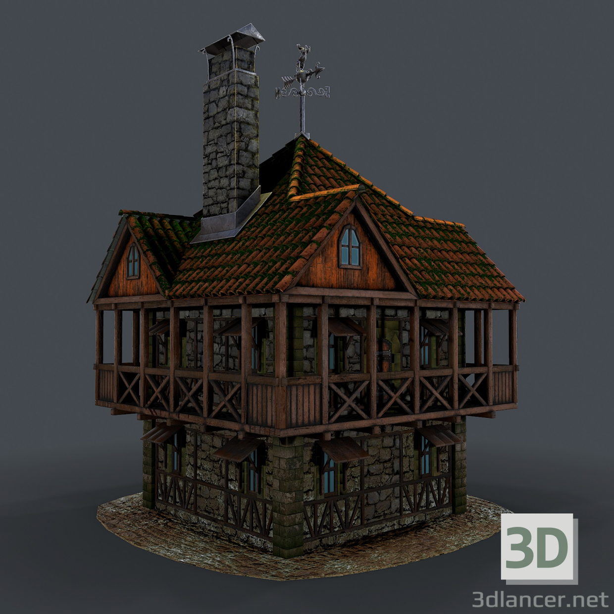 3d model Medieval house 3d model | 53875 | 3dlancer.net